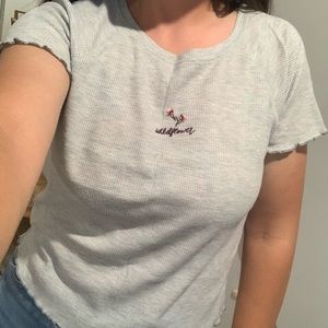 Cute embroidery t shirt